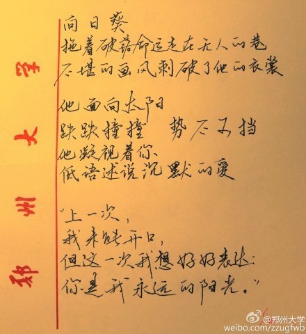 大學(xué)生手寫(xiě)情書(shū)走紅網(wǎng)絡(luò)：我為什么不吃飯