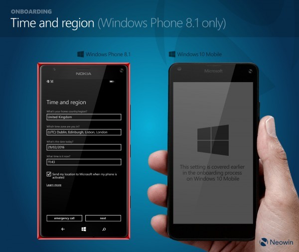 時間與地區(qū)（只有Windows Phone 8.1才有）