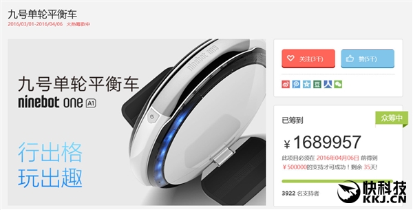 999元！小米全新九號(hào)眾籌破新紀(jì)錄：太快了