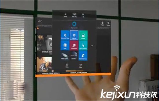 Win10眼鏡Hololens版VLC演示視頻：耍酷必備！