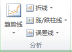 “布局”選項(xiàng)卡（圖表工具）上的“分析”組