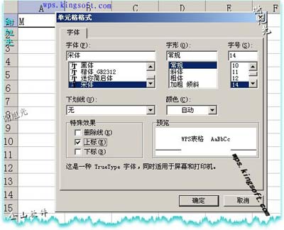 如何在WPS表格中輸入平方和立方符號(hào)