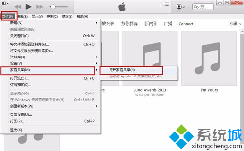 電腦中如何通過(guò)iTunes設(shè)置蘋(píng)果設(shè)備家庭共享功能3