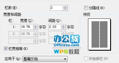 WPS文檔分欄設置，讓排版更完美