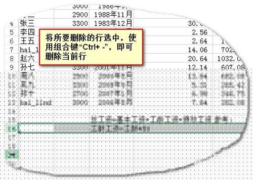 Excel中使用快捷鍵快速刪除行、列、單元格的操作方法
