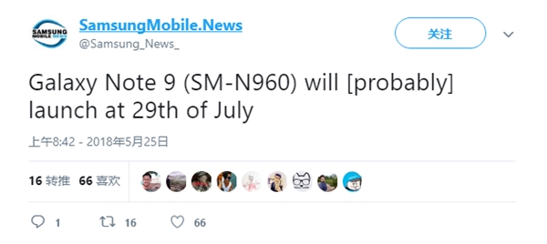 <a href=/tags/46-0.html target=_blank class=infotextkey>三星</a>Note9曝7月29日發(fā)布：Exynos 9810+512G存儲？