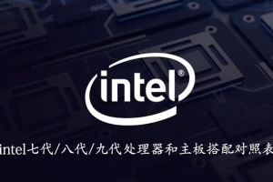主板和CPU怎么搭配？Intel七代/八代/九代CPU和主板搭配對(duì)照表